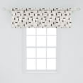 thumbnail image 2 of Ambesonne Geometric Window Valance, Modern Rectangular Grid, 54" X 18", Ivory and Charcoal Grey, 2 of 3