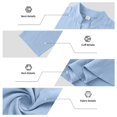 thumbnail image 5 of Men's Linen Long Sleeve Shirt Button Henley Shirt V-Neck Casual Plain Lightweight Fall Top 3XL, 5 of 6