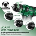 thumbnail image 3 of Taladro inalámbrico DEKOPRO 8V MAX de iones de litio con 42 accesorios, 3 of 7