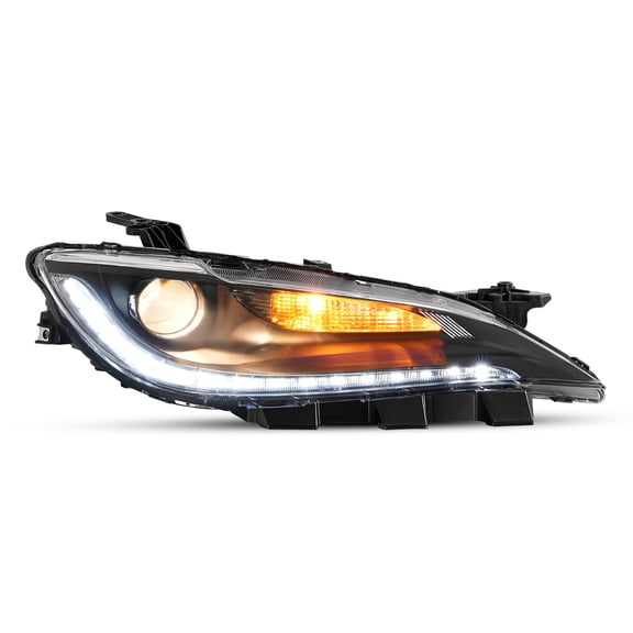 LED DRL Headlights Asssembly For Chrysler 200 2015-17 W/Bulbs RH Passenger Side