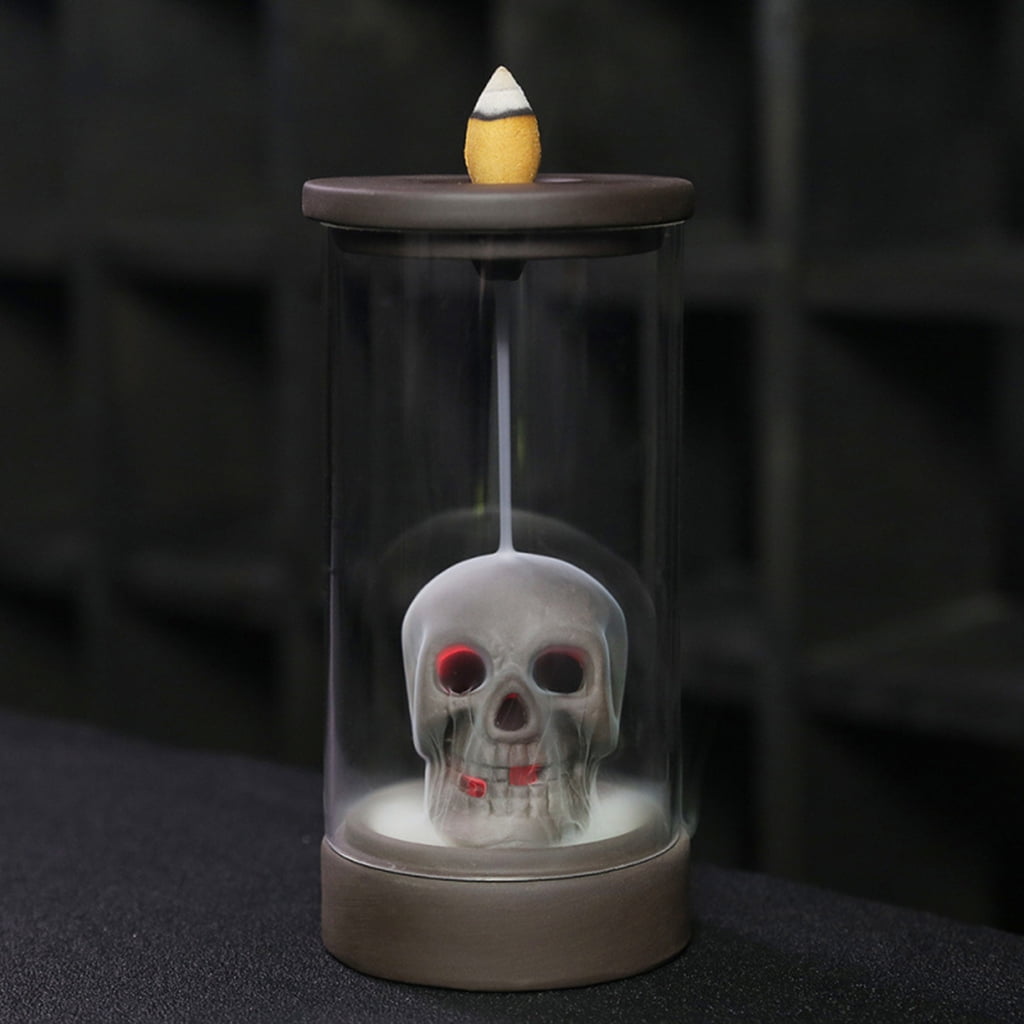 ZPAQI LED Backflow Incenses Cones Holders Ceramics for Relaxation and Decors