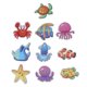 thumbnail image 2 of 10pcs colorido lindo de dibujos animados forma antideslizante pegatinas adhesivas para bañera escaleras superficies resbaladizas, 2 of 8
