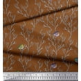 thumbnail image 3 of Soimoi Brown Cotton Duck Fabric Branch & Flycatcher Bird Fabric Prints By Yard 42 Inch Wide, 3 of 3