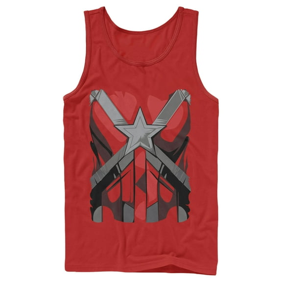 Men's Marvel Black Widow Guardian Costume Tank Top Red 2X Large