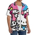 thumbnail image 4 of Sigee Sanrio Bj for Men's Casual Short Sleeve Button Down Shirts Men's Shirts Summer Medium, 4 of 7