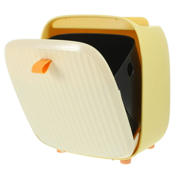 WASHWEPE desk waste bin Desktop Trash Can Plastic Odor Prevention Home Users Home Office 1Pcs