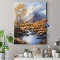 thumbnail image 4 of Autumn Mountain Stream Canvas Print/Wall Art， Suitable for Living Room，Office， Dining Room， and Hotel Decoration, 4 of 8