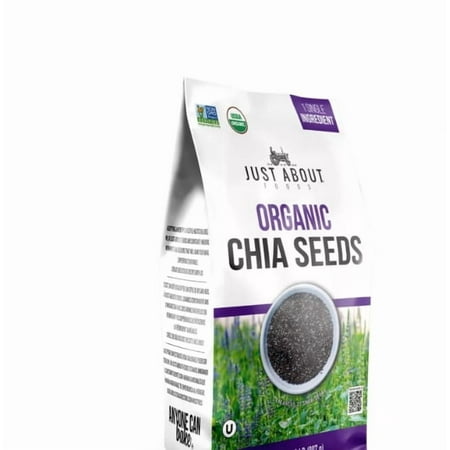 Just About Foods Organic Chia Seeds  16 oz