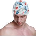 thumbnail image 2 of FYBTO Swimming Cap Cardinals Poinsettia Xmas Unisex Adult FYBTO Polyester, 2 of 4