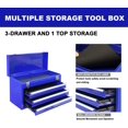 thumbnail image 4 of Big Red 20" 3 Drawer Metal Tool Box Organizr Storage for Garage,Home,Black,W133TU, 4 of 5