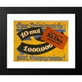 thumbnail image 2 of Lucian Bernhard 18x14 Black Modern Framed Museum Art Print Titled - Spar Premium Bond; 10 Times 1,000,000 Years of Main Prizes! (1917), 2 of 5