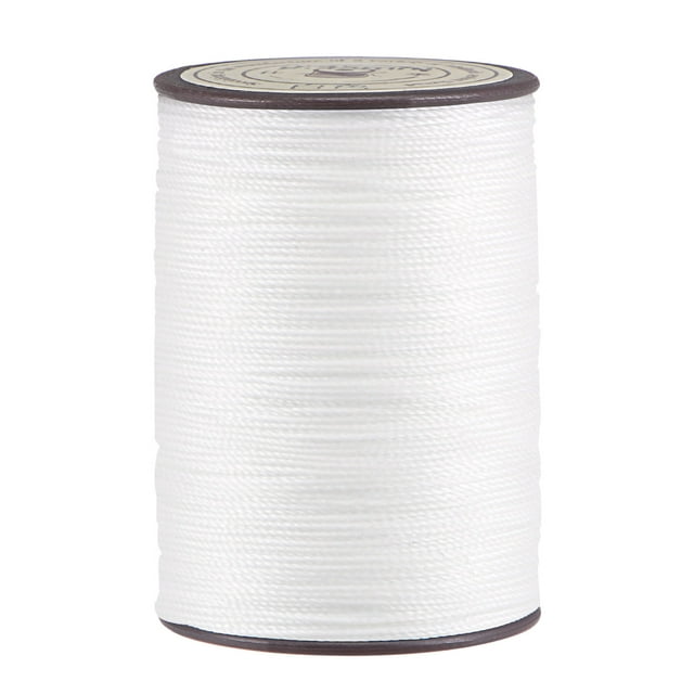 Unique Bargains Thin Waxed Thread 93 Yards 0.65mm Polyester String Cord for Machine Sewing Hand Quilting Weaving, White