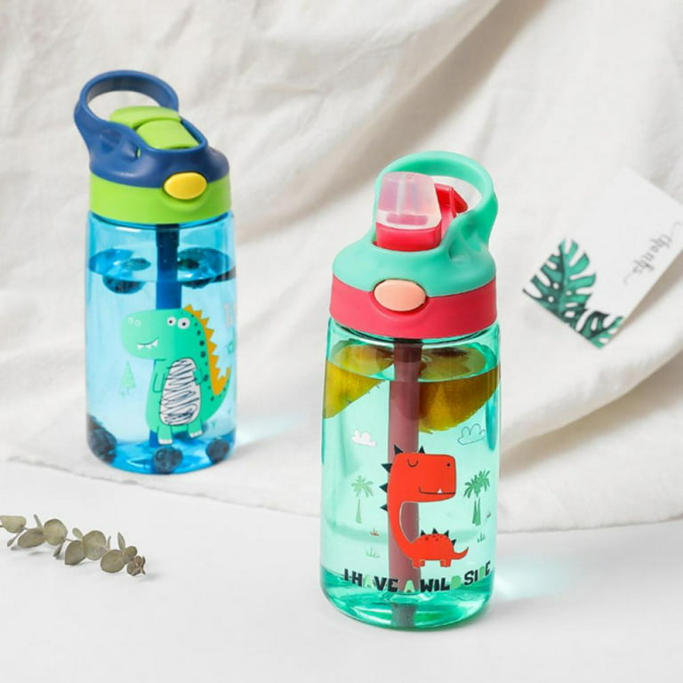 Kids Water Bottle with Straw Lid & Handle 4 Pack, 16oz Stainless Steel  Water Bottles Bulk, Dishwasher Safe & Leakproof, Reusable Gift for Girls  Boys