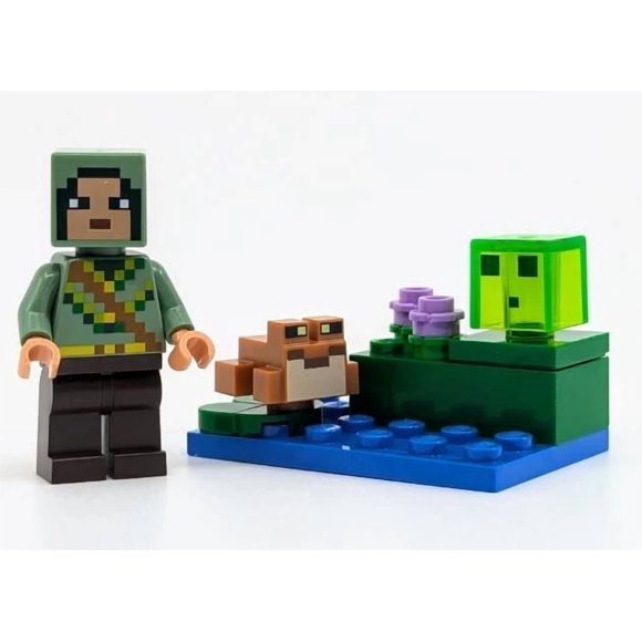 LEGO Minecraft: Arbalest Knight Minifigure with Frog and Slime - Ages 6+