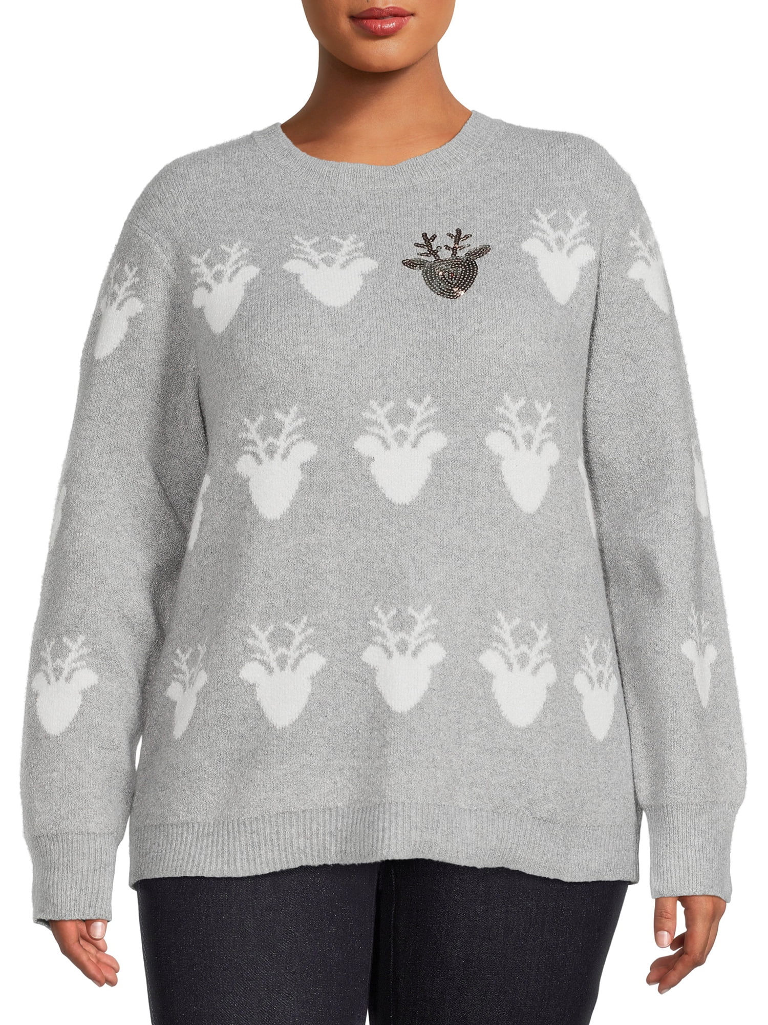 Holiday Time Women's Crewneck Holiday Sweater