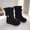 Black, variant on Mooqilaa Girls Mid Calf Boots, Princess Faux Suede Soft Sole Lightly Fleece‑Lined Fall Winter Shoes Black Size 1 Big Kids