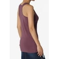 thumbnail image 4 of TheMogan Women's Basic Scoop Neck Racerback Stretch Cotton Tank Top Sleeveless Sporty Tee Dusty Plum XL, 4 of 7