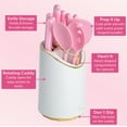 thumbnail image 4 of Paris Hilton 12 Piece Knife and Kitchen Utensil Set with Caddy, Pink, 4 of 7