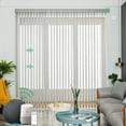 thumbnail image 1 of Yoolax Motorized Vertical Blind Smart Vertical Window Blinds Light Filtering Remote Control Blinds with Wifi Hardwire Motor for Sliding Glass Door(Half Shading Foggy Grey,90"W x 84"H), 1 of 7
