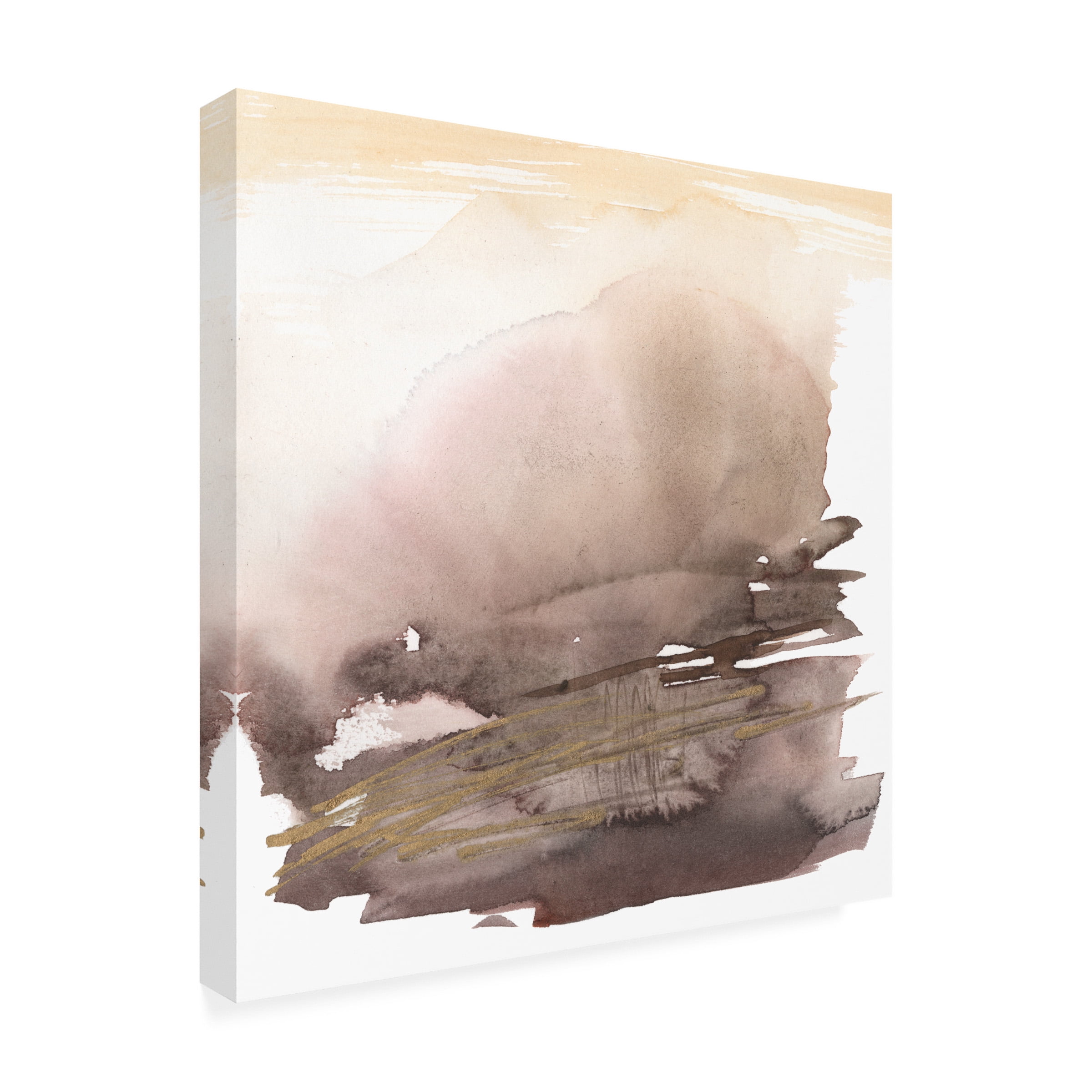 Jennifer Goldberger 'Plum Horizon II' Canvas Art