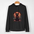 thumbnail image 2 of JEUXUS Funny Naughty Black Cat Pushing Christmas Tree Over Cat What T-Shirt Long-sleeved Hoodie, 2 of 4
