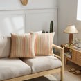 thumbnail image 2 of Striped Throw Pillow Covers Set of 2 Beige Textured Boucle Chic Morden Boho Accent Farmhouse Square Decorative Couch Pillow Covers for Home Decor Bed Sofa Living Room, 2 of 7