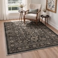 thumbnail image 5 of GENIMO 5'x7' Area Rug for Living Room, Machine Washable Non Slip Low Pile Rug for Bedroom Dining Room, Vintage Vintage Diamond, NOIR, 5 of 5