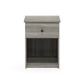 thumbnail image 6 of Furinno TIDUR Night Stand, Nightstand with Drawer, Bedside Table, End Table, Side Table with Storage Shelf, Knob Handle Drawer, for Bedroom, Living Room, Grey Oak, 6 of 6