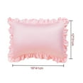 thumbnail image 3 of Unique Bargains 4-Piece Satin Ruffled Edge Pillow Shams, Boudoir, Pink, 3 of 7