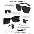 thumbnail image 3 of OCCI CHIARI Reading Sunglasses 3.0 Women's Trendy Sun Readers 1.00 1.25 1.50 1.75 2.00 2.25 2.50 2.75 3.00 3.50 4.00 5.00 6.00 (Black) UV Protection Blue Light Blocking Outdoors Arylic Lens, 3 of 6