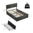 Eastvita Full Bed Frame, Queen Bed with Headboard and 4 Drawer Storage