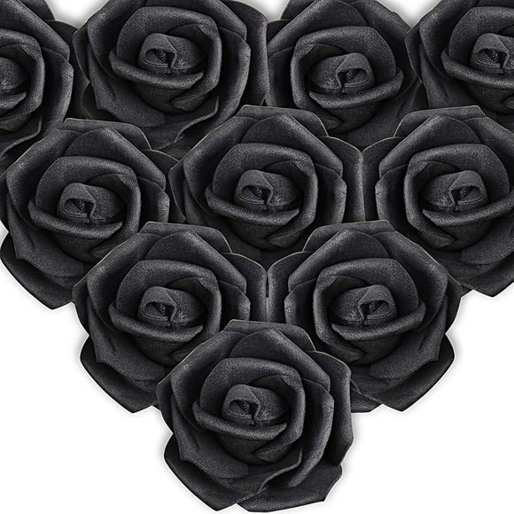 100 Pcs Roses Blanches Artificielles 7 cm Fleurs, Têtes de Fleurs Ornements Blancs, Ornements de Cheveux Blancs pour Banquet de Mariage