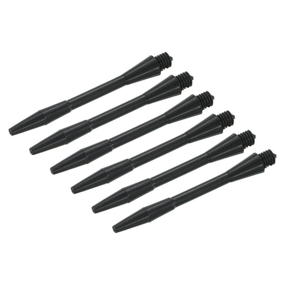 Uxcell 45mm Dart Shafts, 2BA Plastic Dart Stems - 6 Pack (Black)