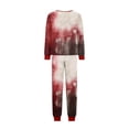 thumbnail image 4 of Kintue Matching Halloween Pajamas for Family, 2-Piece Long Sleeve Pj Set for Women Men, Festive Prints Family Pajamas Matching Sets, 4 of 5