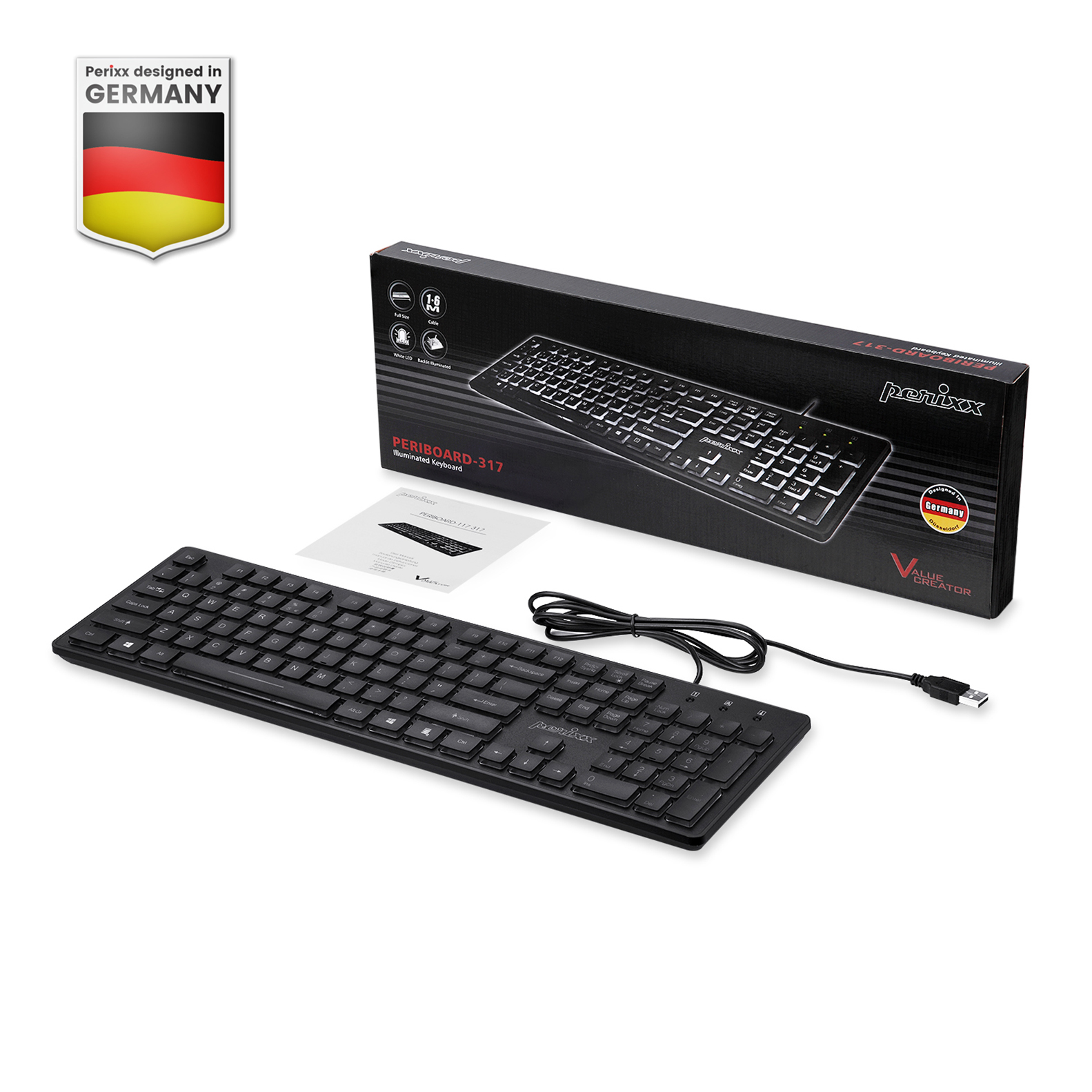 Perixx Periboard-317 Wired Backlit USB Keyboard photo 8