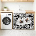 thumbnail image 3 of Black White Spring Floral Small Sink Skirt 10"Wx11"L,Dustproof Under Sink Curtain with Self Adhesive Tape,Summer Botanical Modern Cabinet Curtain Cover for Bathroom Vanity,Kitchen Storage Shelf,RV, 3 of 9