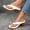 White, variant on Women's Breathable Wedge Flip Flops for Summer - Comfortable Large Size Thong Sandals with Arch Support, Casual Beach Slides