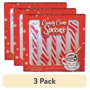 (3 pack) R.L. Albert & Son Candy Cane Peppermint Spoons, 5-Count