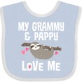 thumbnail image 3 of Inktastic Grammy and Pappy Love Me Sloth Boys or Girls Baby Bib, 3 of 4