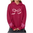 thumbnail image 2 of Nmnitkp Hoodies for Women Long Sleeve Drawstring Hooded Quality Assurance Sweatshirt 2026 Fashion Hoodie Tops Red,L, 2 of 5