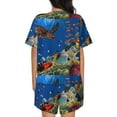 thumbnail image 3 of Picia Colorful Coral Reef Pajamas Sets for Women Soft Short-Sleeved Pjs with Lounge Shorts Two Piece Sleepwear-X-Large, 3 of 9