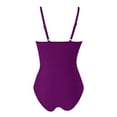 thumbnail image 6 of Baqcunre Cute & Flattering Ruffle Swimwear: Women's Tummy Control Bathing Suit for All Shapes, 1 Pc One-Piece Swimwear Purple L, 6 of 6