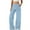 Sky Blue, variant on WTOBBY Women's High Waisted Wide Leg Stretch Jeans, Baggy Loose Straight Leg Denim Pants for Summer, Comfortable and Fashionable Trousers with Elastic Waist,Black L