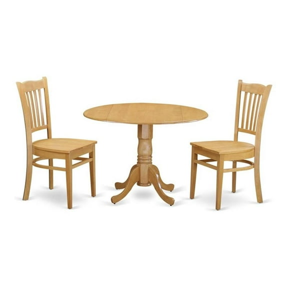 Bowery Hill Traditional Wood Dining Set in Oak