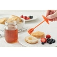 thumbnail image 2 of Jarware Honey Dipper Lid for Regular Mouth Mason Jars, Orange Honey Server, 2.75" x 2.75" x 6", 2 of 7