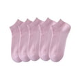 thumbnail image 2 of FAZVAOO Socks for Women Cotton Ankle Mesh Socks,Pink 5 Pairs, 2 of 5