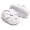 thumbnail image 5 of Baby Girls Soft Sole Floral Mary Jane Flats Infant Princess Prewalkers Toddler Wedding Dress Shoes with Headband, 5 of 6