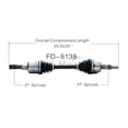 thumbnail image 1 of TrakMotive FD-8138 Remplacement Premium d'Axe d'Essieu CV, 1 of 3