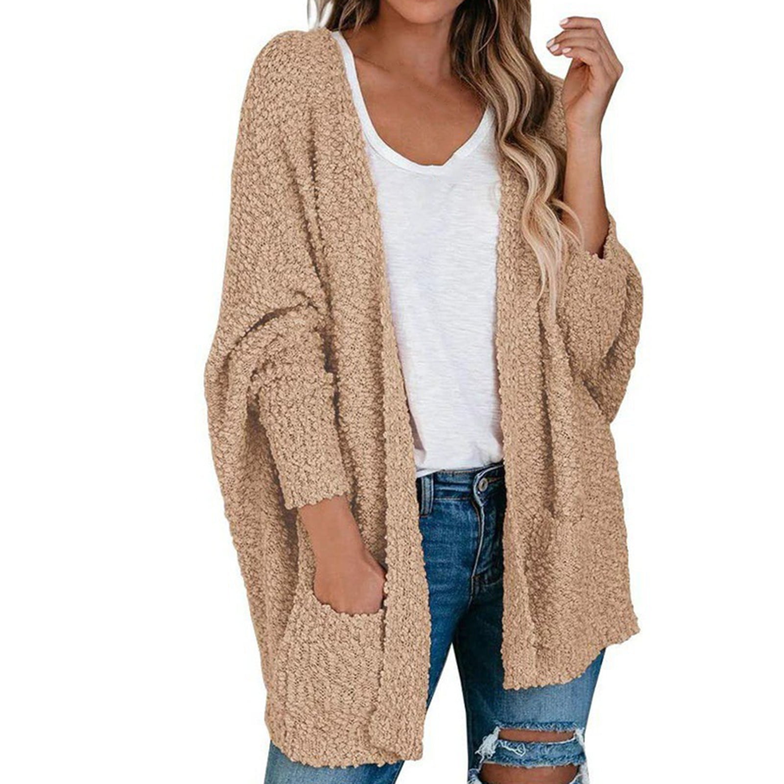 knitted batwing cardigan