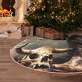 thumbnail image 6 of Daiia Western Cowboy Snake Ram Skull Drawing Merry Christmas Tree Skirt , Xmas Large Lace-up Tree Skirt, Santa Snowflakes Rustic Home Decorations New Year Party Farmhouse Decor-48", 6 of 7